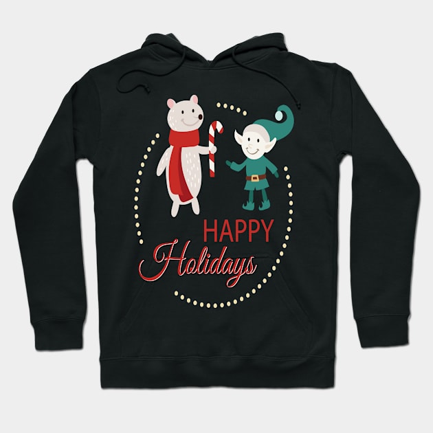 happy holidays Hoodie by Gigart